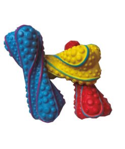 JUGUETE DE VINILO C/ CHIFLE (HUESO RELIEVE) HT