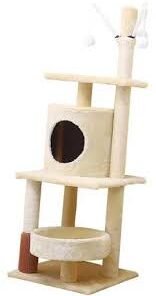 BEEPAW RASCADOR ARBOL P/GATO BEIGE 40X40X115