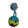 PELOTA CANASTA C/CASCABEL Y JUGUETE DE SOGA