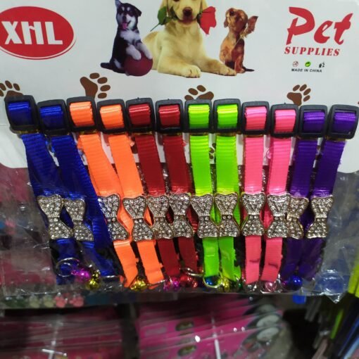 COLLAR GATO C/MOÑO DE STRASS  X 12 UN