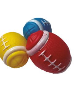 JUGUETE DE VINILO C/ CHIFLE (PELOTA RUGBY
