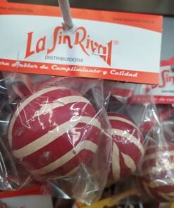 PELOTA A RAYAS ROJA/BLANCA PULPITO N-1 55MM