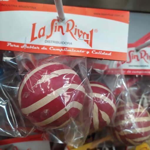 PELOTA A RAYAS ROJA/BLANCA PULPITO N-1 55MM