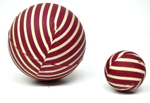 PELOTA A RAYAS ROJA/BLANCA PULPITO N-2 70MM