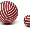 PELOTA A RAYAS ROJA/BLANCA PULPITO N-3 100MM
