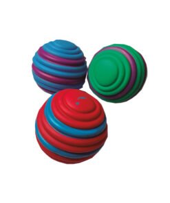 JUGUETE DE VINILO C/ CHIFLE (PELOTA ESPIRAL GR)