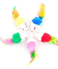 MC066 JUGUETE RATON CON PLUMA X3 UNI 4.5 CM