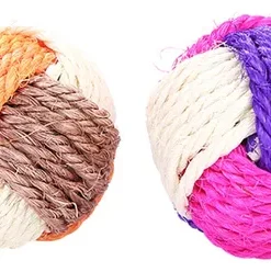 MC042 JUGUETE PELOTA DE HILO SISAL 6CM