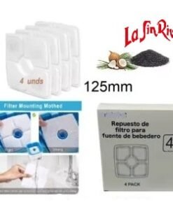 FILTRO REPUESTO CUADRADO PACK X4 P/FUENTE DE
