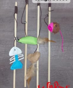 VARITA  P/GATO MADERA C/JUGUETES SURT