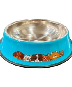 COMEDERO ACERO PINTADO C/OSITOS 26CM IMPORTADOR