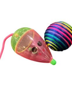 JUGUETE RATA PLASTICA C/PELOTA ARCOIRIS