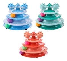 JUGUETE INTERACTIVO P/GATOS 3 NIVELES C/PEL