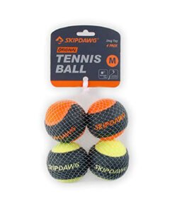 GIGWI SKIPDAWG TENNIS BALL X 4 UN MILLEX