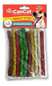 CAN CAT PALITO CUERO COLORES X 10 UNIDADES
