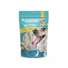 CAN CAT HUESO CUERO BLANCO X 5 UNIDADES