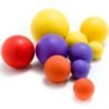 PELOTA MACIZA 75MM FLUO VERDEO  HT