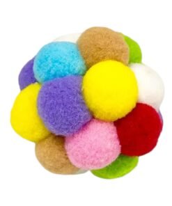 PELOTA C/BOLITAS DE COLORES  (MALVAVISCO) (566-