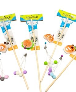 VARITA MADERA C/HAMBURGUESA Y POMPON