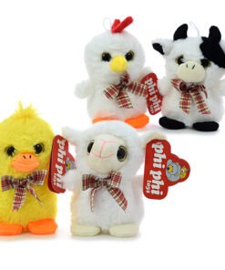 PELUCHE PATO-VACA-GALLO-OVEJA 15CM
