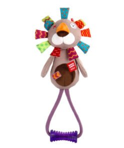 GIGWI LION PLUSH FRIENDZ W/TPR JOHNNY STICK