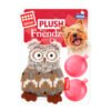GIGWI OWL PLUSH FRIENDZ REFILLABLE SQUEAK