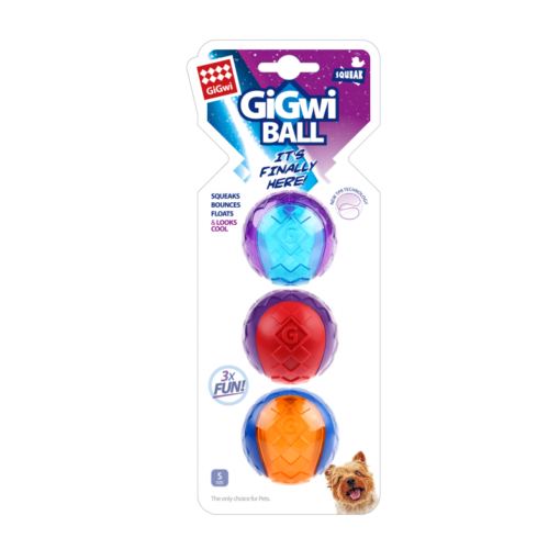 GIGWI BALL SQUEAKER SM X 3 MILLEX