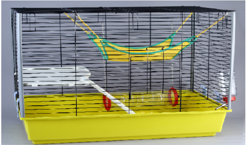 HAMSTERA RECTANGULAR C/HAMACA 80X48X68CM