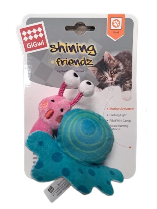 GIGWI SHINNING FRIENDS SNAIL C/LED Y CATNIP