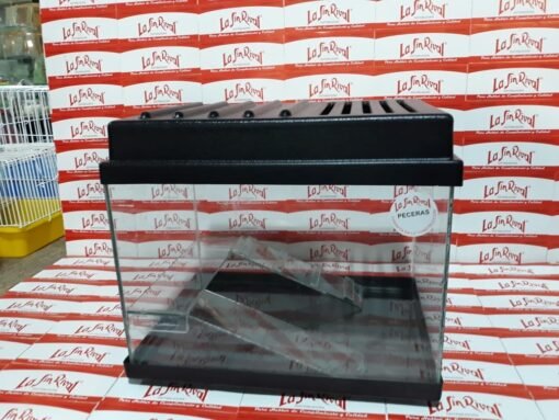 HAMSTERA VIDRIO TAPA Y BASE PLASTICA C/ESCAL