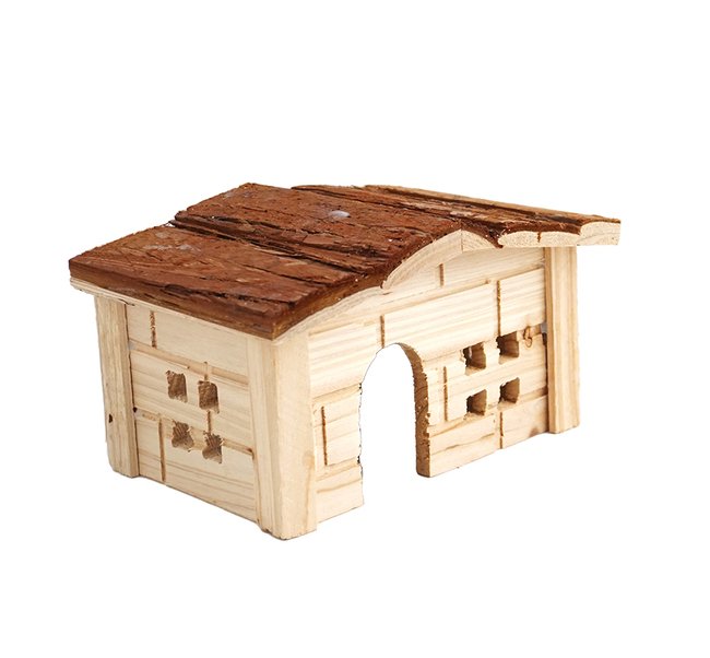CABAÑA DE MADERA ROEDORES 20x14x12 CM MILLEX