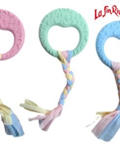 JUGUETE MORDILLO ARANDELA C/ TRENZA PASTEL