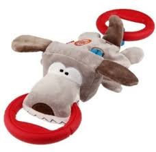 GIGWI IRON GRIP DOG PLUSH TUG TPR TOY MILLEX