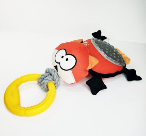 GIGWI IRON GRIP FOX PLUSH TUG TOY MILLEX