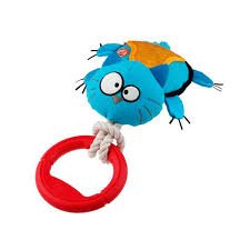 GIGWI IRON GRIP WILD CAT PLUSH TUG TPR TOY