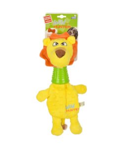 GIGWI LION PLUSH DOG TOY W/TPR NECK MILLEX