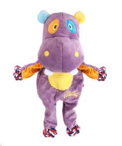 GIGWI PLUSH FRIENDZ HIPO ROPE SQUEAQUER