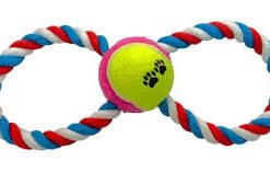 TIRADOR DE SOGA OCHO CON PELOTA DE TENIS