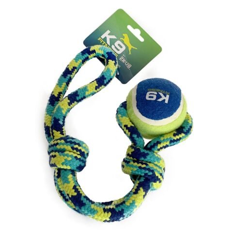 K9 FITNESS PELOTA C/SOGA TRENZADA