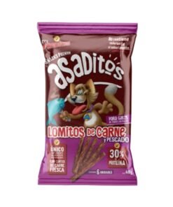 ASADITOS LOMITOS DE CARNE Y PESCADO P/GATO X6
