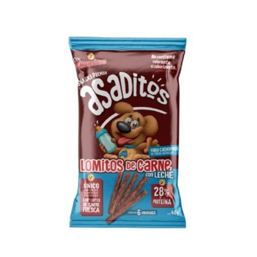 ASADITO LOMITOS DE CARNE Y LECHE P/CACHORRO