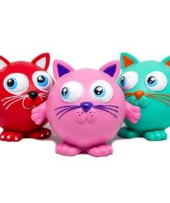 JUGUETE DE VINILO C/ CHIFLE (PELOTA GATITO) HT