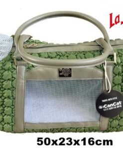 CAN CAT BOLSO GREEN 50X23X16CM