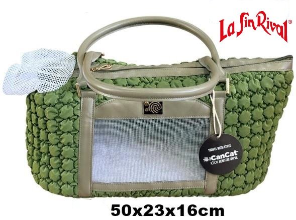 CAN CAT BOLSO GREEN 50X23X16CM