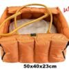 CAN CAT BOLSO CAMA LUXURY NARANJA 44X20X30CM