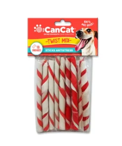 CAN CAT PALITO TWIST CUERO B Y R X 10 UNID