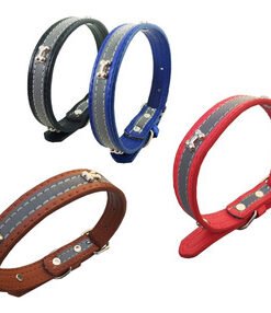 COLLAR CUERINA REFLECTIVO C/APLIQUES N4