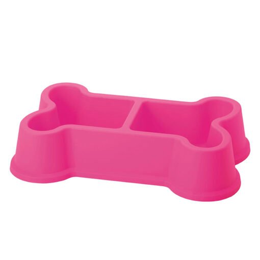 COMEDERO DOBLE FORMA DE HUESO MINI  HT