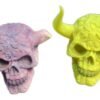 ADORNO CALAVERA 3D C/ CUERNOS 19CM X 18CM  HT