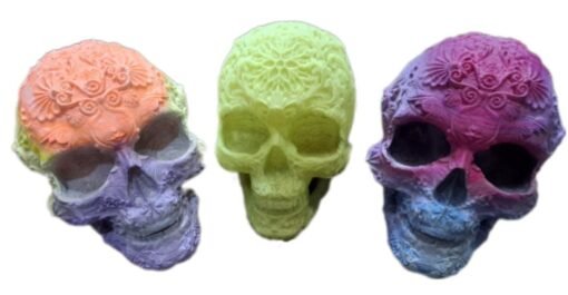 ADORNO CALAVERA 3D 14CM X 18CM HT